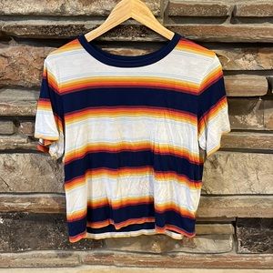 American Eagle Soft & Sexy T Striped Short Sleeve